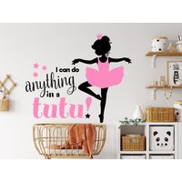 Ballerina Wandaufkleber, Tanz Wanddeko, Personalisierter Aufkleber, Mädchenzimmer Dekor, Ballett Mädchenzimmer, Mädchen Geschenke 3572Er von StickersanddecalsArt