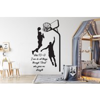 Basketball Zitate Wandtatto Korb Aufkleber Wandsticker Kinderzimmer Home Decor 3818Er von StickersanddecalsArt