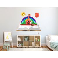 Bücher Wandtattoa Ballon Kinderzimmer Zitat Kinder Lesezimmer Bibliothek Aufkleber Buchladen Mädchen Jungen Schlafzimmer 3157Er von StickersanddecalsArt