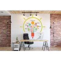 Büro Deko, Wandkunst, Teamwork Aufkleber, Wandtattoo, Geschenke Home Office Zitat Führung Motivation Business Vinyl 3190Er von StickersanddecalsArt