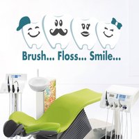 Dental Wanddeko Smile Aufkleber Zahnklinik Wandtattoa Zahn Art 3274Er von StickersanddecalsArt