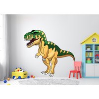 Dinosaurier Wandtatzug | Jurassic Wandtatz T-Rex Name Wandaufkleber Aufkleber Für Kinderzimmer Wandkunst Kinder Palmen Sticker 3096Er von StickersanddecalsArt