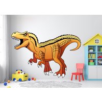 Dinosaurier Wandtatzug | Jurassic Wandtatz T-Rex Name Wandaufkleber Aufkleber Für Kinderzimmer Wandkunst Kinder Palmen Sticker 3098Er von StickersanddecalsArt