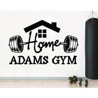 Family Custom Gym Wandtatto Benutzerdefinierte Fitness Familie Schild Dekor Workout Art Vinyl Wandaufkleber Schlafzimmer Motivation Crossfit 3452Er von StickersanddecalsArt