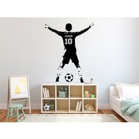 Fussball Wanddeko, Sport Vinyl, Fußball Aufkleber, Jungen Passion, Tor Wandsticker, Kinderzimmer, Dekor, 3688Er von StickersanddecalsArt