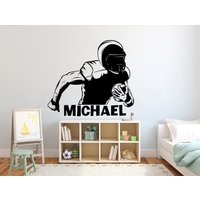 Großer Personalisierter Name American Football Wandtattoal Personalisiert Geschenk Vinyl Wandsticker-Boy Room 3668Er von StickersanddecalsArt