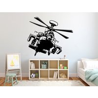 Hubschrauber Militär Wandtattoo Hero Soldier Army Custom Kinderzimmer Kunsttattoo Personalisiert Schlafzimmer Zimmer Aufkleber 3922Er von StickersanddecalsArt