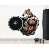 Hunde Gym Wandtattoal Custom Fitness Dekor Workout Art Vinyl Gorilla Quote Sticker Schlafzimmer Mädchen Motivation Crossfit 3196Er von StickersanddecalsArt