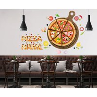 Pizza Custom Name Food Liebhaber Wandtattoa Geschenke Vinyl Wand Kunst Aufkleber Zitate Wandsticker Zimmer Home Decor 3115Er von StickersanddecalsArt