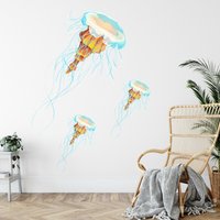 Qualle Wandtattoa, Wandtattoa Modern, Badezimmer Dekor, Zimmer Wand Kunst Home Dekor 3681Er von StickersanddecalsArt