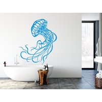 Qualle Wandtattoa, Wandtattoa Modern, Badezimmer Dekor, Zimmer Wand Kunst Home Dekor 3856Er von StickersanddecalsArt