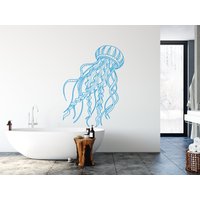 Qualle Wandtattoa, Wandtattoa Modern, Badezimmer Dekor, Zimmer Wand Kunst Home Dekor 3875Er von StickersanddecalsArt