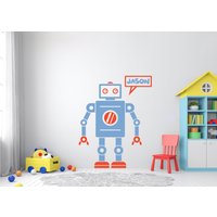 Roboter Wandaufkleber, Wandtatto, Wandsticker, Personalisierte Geschenke Benutzerdefinierte Namen Sticker Art Vinyl Kinder 3616Er von StickersanddecalsArt