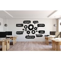 Teamwork, Ziele, Vision, Pläne, Unterstützung, Ideen, Strategie, Team, Motivation, Erfolg, Wandtattoo, Wandsticker, Wanddeko, Wandkunst 3607Er von StickersanddecalsArt