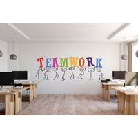 Teamwork Büro Wandtattoo Idee Business Worker Inspiration Dekoration Motivation Sticker Wandbild Unikat Geschenk 3493Er von StickersanddecalsArt