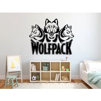 Wolf Pack Wandtattoo Hund Tiere Anime Wölfe 3319Er von StickersanddecalsArt