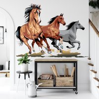 Wunderschöner Pferde Wandtatz | Wandaufkleber Wanddekoration Pferd Wandkunst Tiere Liebhaber Wandtatzug Badezimmer Vinyl 3279Er von StickersanddecalsArt