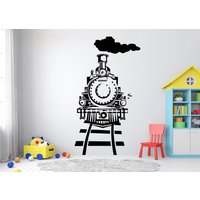 Zug Eisenbahn Gleis Wandtattoo Aufkleber Gleise Wanddeko Kinderzimmer Deko Jungen Zimmer 3284Er von StickersanddecalsArt