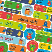 50 Oder 123 Aufkleber Monster, Namensetiketten Schule Namensaufkleber, Kinder Für Kleidung 50 Oder 123 Aufkleber Monster, Namensetiketten Schule Namensaufkleber, Kinder Für Kleidung von Stickerscape
