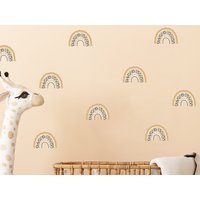 Giraffe Regenbogen Stickarounds, Dschungel Fensteraufkleber, Wandsticker, Fensteraufkleber von Stickerscape