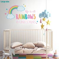 Life Is All Rainbows & Unicorns Wandtattoo, Einhorn Wandtattoo Life Is All Rainbows & Unicorns Wandtattoo, Einhorn Wandtattoo von Stickerscape