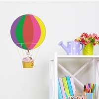 Peppa Pig Regenbogen Heißluftballon Wandaufkleber, Wandaufkleber von Stickerscape