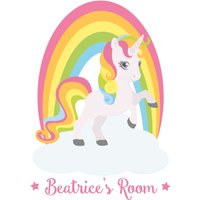 Personalisierte Regenbogen Einhorn Wandaufkleber, Wandtattoo, Zimmer Dekor, Regenbogen-Wand-Aufkleber Personalisierte Regenbogen Einhorn Wandaufkleber, Wandtattoo, Zimmer Dekor, Regenbogen-Wand-Aufkleber von Stickerscape