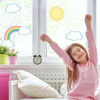 Regenbogen, Wolken Und Sonne Fenster Sticker Pack, Regenbogen Fensteraufkleber, Regenbogenzimmer Dekor Regenbogen, Wolken Und Sonne Fenster Sticker Pack, Regenbogen Fensteraufkleber, Regenbogenzimmer Dekor von Stickerscape