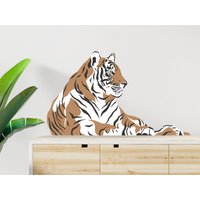 Tiger Wandsticker, Dschungel Safari Dschungelzimmer Deko, Wandaufkleber, Thema Raum von Stickerscape