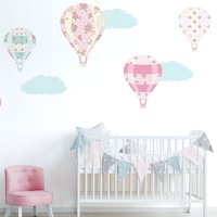 Vintage Heißluftballon Wandaufkleber von Stickerscape