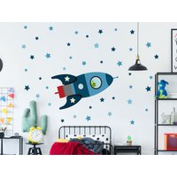 Wandtattoo Raumrakete, Rakete Raum, Babyzimmer Deko Für Wandtattoo Raumrakete, Rakete Raum, Babyzimmer Deko Für von Stickerscape