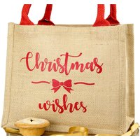 Weihnachtstasche, Weihnachtswünsche Jutebeutel, Weihnachtsgeschenktasche Weihnachtstasche, Weihnachtswünsche Jutebeutel, Weihnachtsgeschenktasche von Stickerscape
