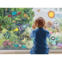 Weltraum Fensterbilder, Themen Schlafzimmer Dekor, Rakete Fenstersticker, Planet Fenstersticker Weltraum Fensterbilder, Themen Schlafzimmer Dekor, Rakete Fenstersticker, Planet Fenstersticker von Stickerscape