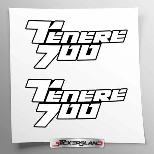 Aufkleber-Kit kompatibel mit Tenere 700 XTZ700 2020 2021 2022 2023 2024 | Vinyl Aufkleber EINFACHE ANBRINGUNG UV-Druck | Logo-Schriftzug | Stickersland® (Weiß) von Stickersland