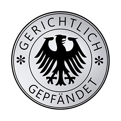 Aufkleber Gerichtlich Gepfändet Kuckuck Pfandhaus Fun Sticker Ø 70mm Vollstreckung Pfändung Größe 100 Stück von Stickerworld24