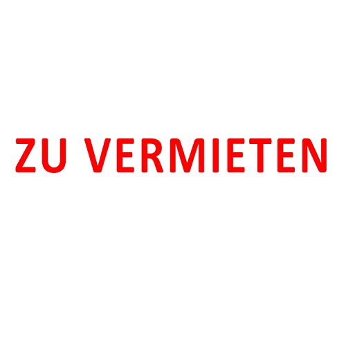 Aufkleber Zu Vermieten ROT verschiedene Größen Haus Makler Schaufenster Wohnung Schild Größe 30 cm breit von Stickerworld24