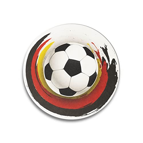 Bierdeckel Fussball Fußball WM im Set Weltmeisterschaft Deutschland Doppelseitig Untersetzer Party Bier Geschenkidee Geschenke Männer Deko Größe 20 Stück, Farbe Fußball von Stickerworld24