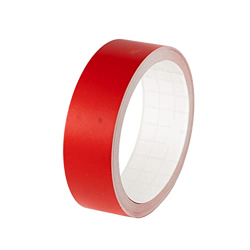 Zierstreifen Dekorstreifen Folie selbstklebend Rolle Farbe: Kupfer Rot Schwarz SWGloss oder Silber Größe 15mm Breite, Farbe Rot Matt von Stickerworld24