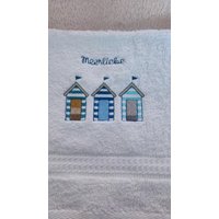 Gästehandtuch M.strandhütten, Meerliebe, Personalisiert von Stickkiste