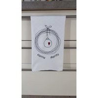 Geschirrtuch Weihnachtskugel, Personalisiert von Stickkiste