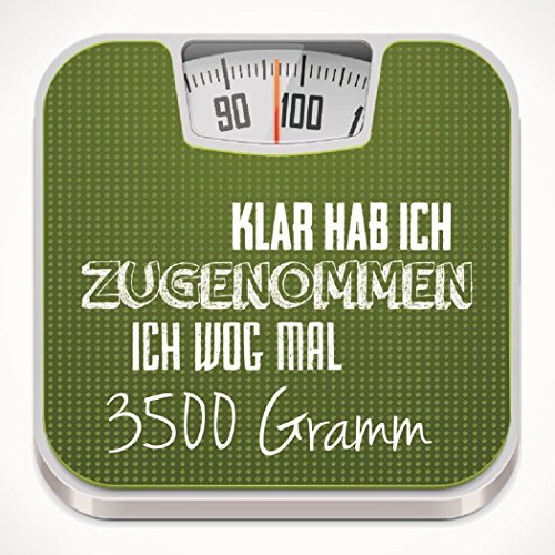 Kühlschrankmagnet 'Klar habe ich zugenommen, ich wog mal 3500 Gramm' von Sticky Jam