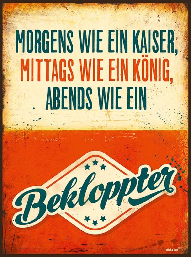 Sticky Jam Retro-Blechschild Bekloppter 50440604 von BTM GmbH i.G. (stickyjam)