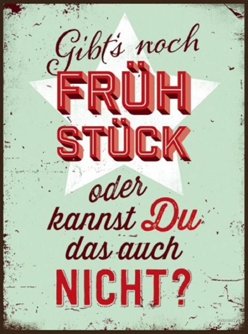 Sticky Jam Retro-Blechschild Gibt&#039;s noch Frühstück... 50440404 von BTM GmbH i.G. (stickyjam)