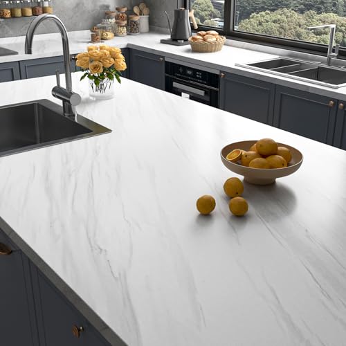 Stickyart Klebefolie Küche Möbel Marmor Folie Selbstklebend Weiß 30 cm x 400 cm Selbstklebende Tapete Küchenrückwand Wandverkleidung Badezimmer Wasserfest Für Küche Wohnzimmer Bad Schlafzimmer Stickyart Klebefolie Küche Möbel Marmor Folie Selbstklebend Weiß 30 cm x 400 cm Selbstklebende Tapete Küchenrückwand Wandverkleidung Badezimmer Wasserfest Für Küche Wohnzimmer Bad Schlafzimmer von Stickyart