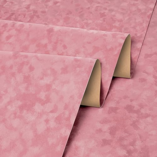 Stickyart Tapete Selbstklebend Samtstoff Korallenrosa 30cmX200cm Velvet Vintage Möbelfolie Beflockte Stofftapeten Wohnzimmer Filzstoff Samtfolie Selbstklebende Dekofolien Liner Für Schränke Kommode von Stickyart