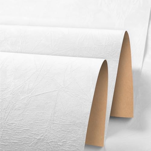 Stickyart Weiß Samtstoff Tapete Stretch Samtstoff Foil 60cmX400cm Beflockt Stoff Klebefolie Weiß Möbelfolie Vintage Tapete Samt Flock Liner Für Schmuck Handwerk Schränke Filzstoff Kommode Liner von Stickyart