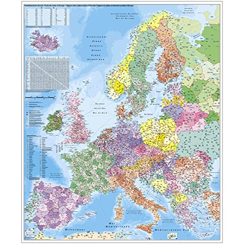 Europa Postleitzahlenkarte: Wandkarte/Poster NEUE AUFLAGE Europa Postleitzahlenkarte: Wandkarte/Poster NEUE AUFLAGE von Stiefel