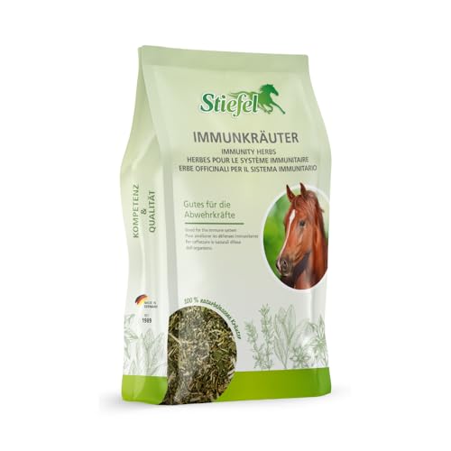 Stiefel Immunkräuter für Pferde, 100% naturbelassene Kräutermischung, zur Unterstützung des Immunsystems, zur Stärkung der Abwehrkräfte, mit Hagebutten, 1kg von Stiefel
