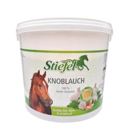 Stiefel Knoblauch für Pferde, 100% reines Granulat zur Stärkung des Kreislaufs, Regulation von Blutzucker & Blutfetten, Darmflora & Bronchialsystem, natürlicher Fliegen- & Insektenschutz, 3kg von Stiefel