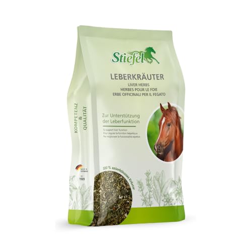 Stiefel Leberkräuter für Pferde, 100% naturbelassene Kräutermischung zur Unterstützung der Leberfunktion, mit Bitter- & Gerbstoffen, 1kg von Stiefel